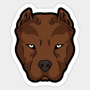 Brown pitbul Sticker